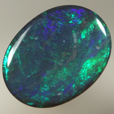 SOLID BLACK OPAL Callibrated 8 x 6mm Moss pattern, bright green